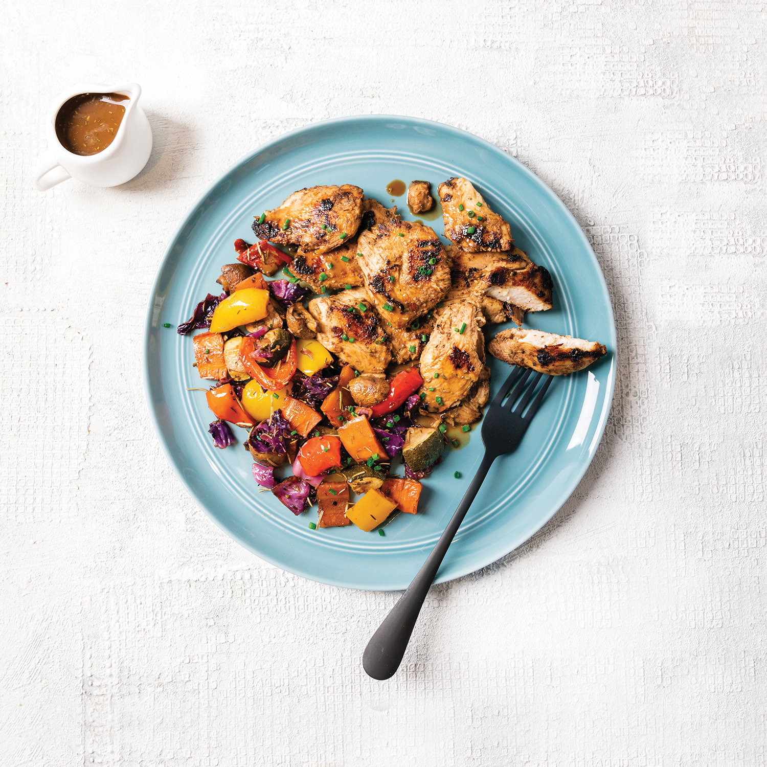 Grilled Chicken & Roast Veggies