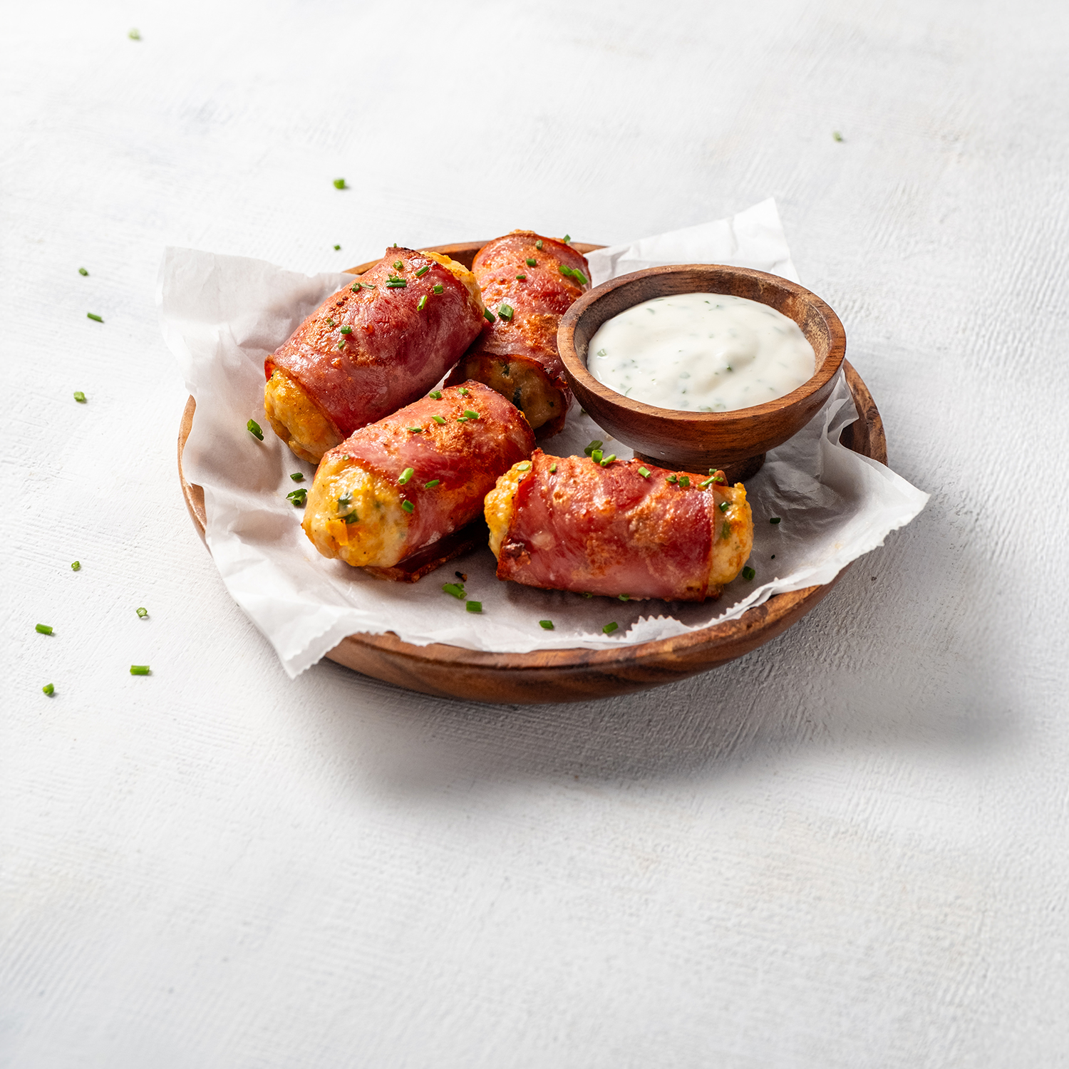 Turkey Bacon and Chicken Roll